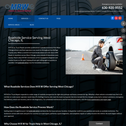 M R W Truck & Trailer Repair Inc. mobile view