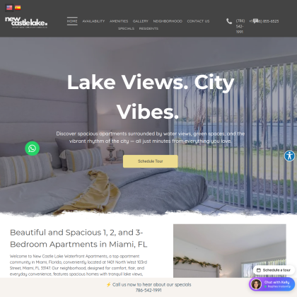 New Castle Lake Waterfront Apartments mobile view