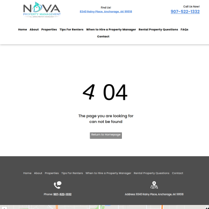 Nova Property Management mobile view