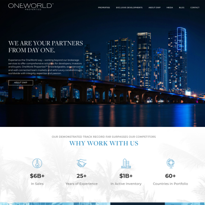 OneWorld Properties mobile view