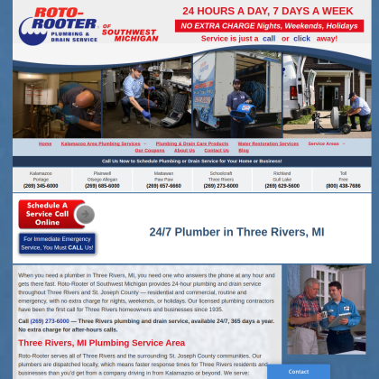 Roto Rooter Plumbing Service mobile view