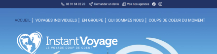 Site réalisé : Instant Voyage