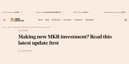 Read the full Article:  ⭲ Making new MKR investment? Read this latest update first