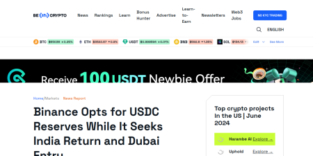 Read the full Article:  ⭲ Binance Opts for USDC Reserves While It Seeks India Return and Dubai Entry