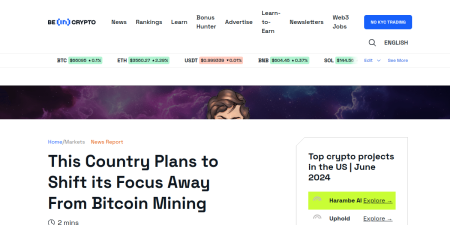 Read the full Article:  ⭲ This Country Plans to Shift its Focus Away From Bitcoin Mining