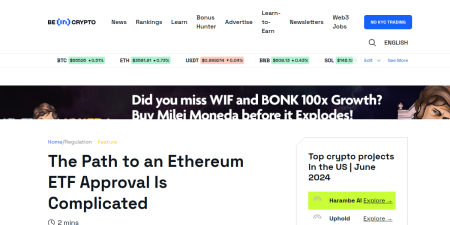 Read the full Article:  ⭲ The Path to an Ethereum ETF Approval Is Complicated
