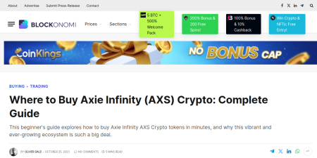 Read the full Article:  ⭲ Where to Buy Axie Infinity (AXS) Crypto: Complete Guide