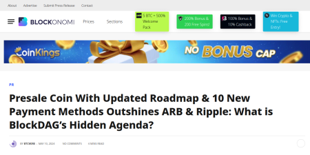 Read the full Article:  ⭲ Presale Coin With Updated Roadmap & 10 New Payment Methods Outshines ARB & Ripple: What is BlockDAG’s Hidden Agenda?