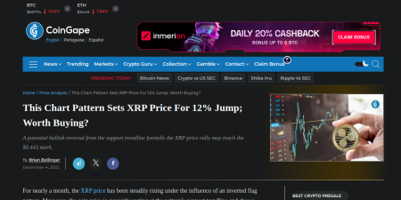 Read the full Article:  ⭲ This Chart Pattern Sets XRP Price For 12% Jump; Worth Buying?