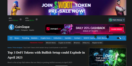 Read the full Article:  ⭲ Top 3 DeFi Tokens with Bullish Setup could Explode in April 2023