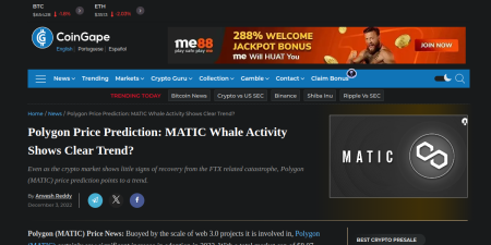 Read the full Article:  ⭲ Polygon Price Prediction: MATIC Whale Activity Shows Clear Trend?