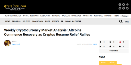 Read the full Article:  ⭲ Weekly Cryptocurrency Market Analysis: Altcoins Commence Recovery as Cryptos Resume Relief Rallies