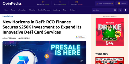 Read the full Article:  ⭲ New Horizons in DeFi: RCO Finance Secures $250K Investment to Expand Its Innovative DeFi Card Services