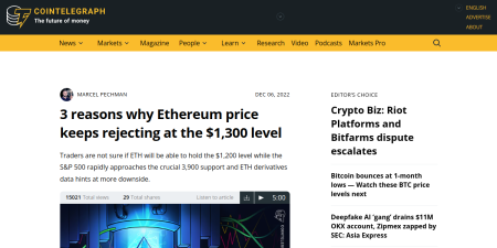 Read the full Article:  ⭲ 3 reasons why Ethereum price keeps rejecting at the $1,300 level