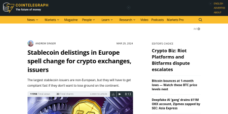 Read the full Article:  ⭲ Stablecoin delistings in Europe spell change for crypto exchanges, issuers
