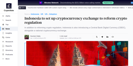 Read the full Article:  ⭲ Indonesia to set up cryptocurrency exchange to reform crypto regulation