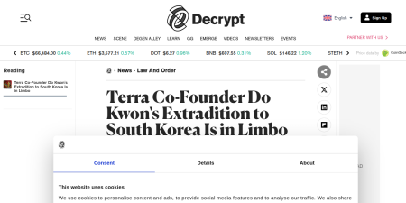 Read the full Article:  ⭲ Terra Co-Founder Do Kwon's Extradition to South Korea Is in Limbo