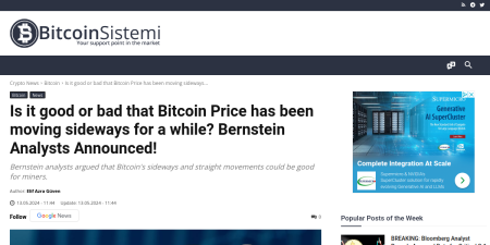 Read the full Article:  ⭲ Is it good or bad that Bitcoin Price has been moving sideways for a while? Bernstein Analysts Announced!