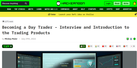 Read the full Article:  ⭲ Becoming a Day Trader - Interview and Introduction to Bitcoin DeFi Products