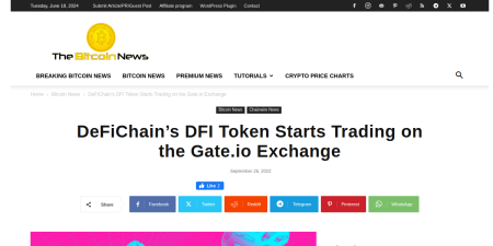 Read the full Article:  ⭲ DeFiChain’s DFI Token Starts Trading on the Gate.io Exchange