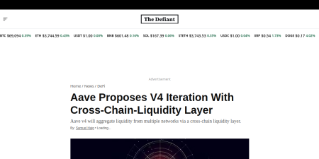 Read the full Article:  ⭲ Aave Proposes V4 Iteration and Aave Network Validium