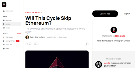 Read the full Article:  ⭲ Will This Cycle Skip Ethereum?