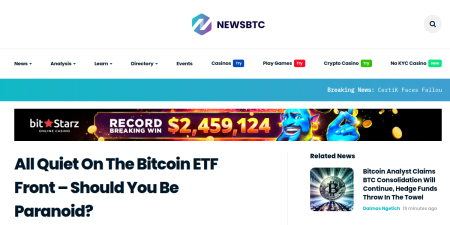 Read the full Article:  ⭲ All Quiet On The Bitcoin ETF Front – Should You Be Paranoid?