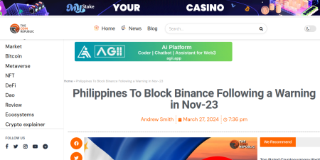 Read the full Article:  ⭲ Philippines To Block Binance Following a Warning in Nov-23