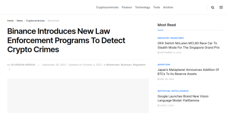 Read the full Article:  ⭲ Binance Introduces New Law Enforcement Programs To Detect Crypto Crimes