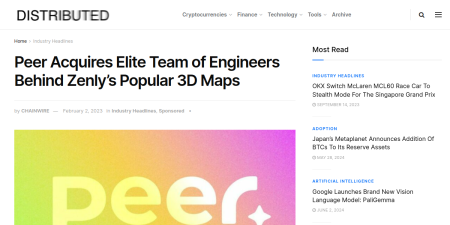 Read the full Article:  ⭲ Peer Acquires Elite Team of Engineers Behind Zenly’s Popular 3D Maps