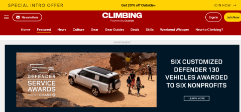 climbing.com önizleme