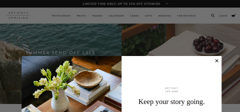 www.artifactuprising.com önizleme