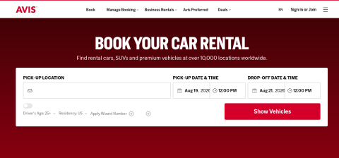 www.avis.com önizleme