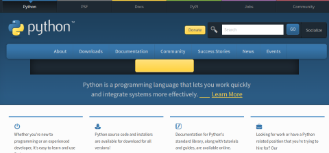 www.python.org önizleme