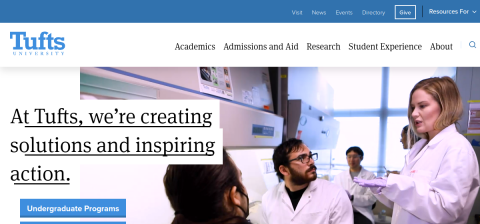 www.tufts.edu önizleme