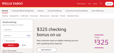 www.wellsfargo.com önizleme