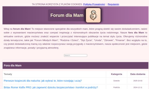 Ciąża, niemowlęta, przedszkolaki i nastolatki -czyli największe Forum dla mam i kobiet w ciąży