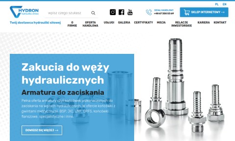Elementy złączne hydrauliki siłowej - zakucia hydrauliczne i złączki