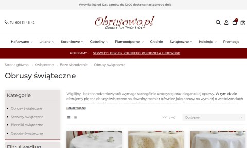 Obrusy świąteczne