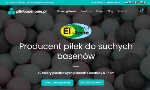 producent piłek do suchych basenów