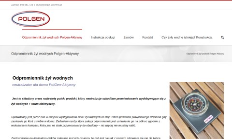 odpromiennik żył wodnych na promieniowanie