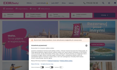 EXIMtours - last minute
