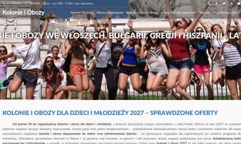 Kolonie dla dzieci i obozy młodzieżowe 2026 - oferty i ceny | KolonieiObozy.com