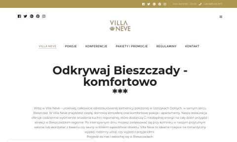 Villaneve.pl - luksusowy pensjonat w Ustrzykach Dolnych