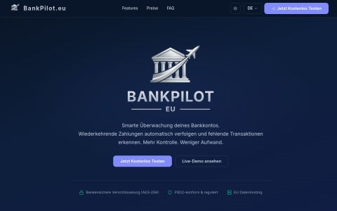 Capture du site BankPilot