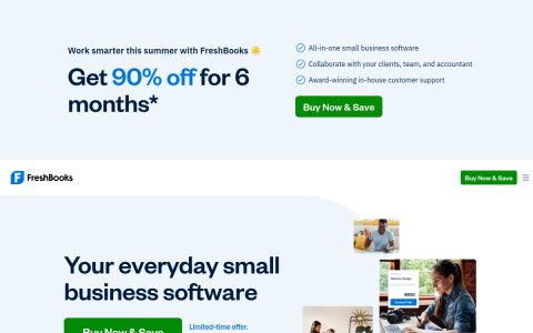 Capture du site FreshBooks
