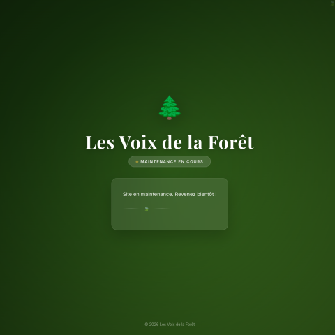 Aperçu du site Les Voix de la Forêt