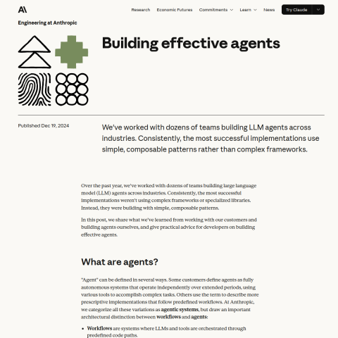Building Effective Agents