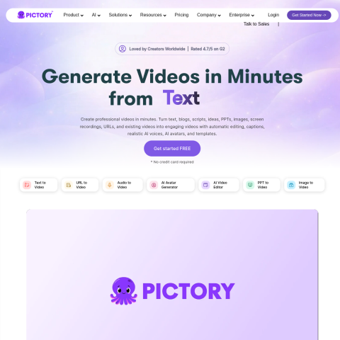 Pictory screenshot