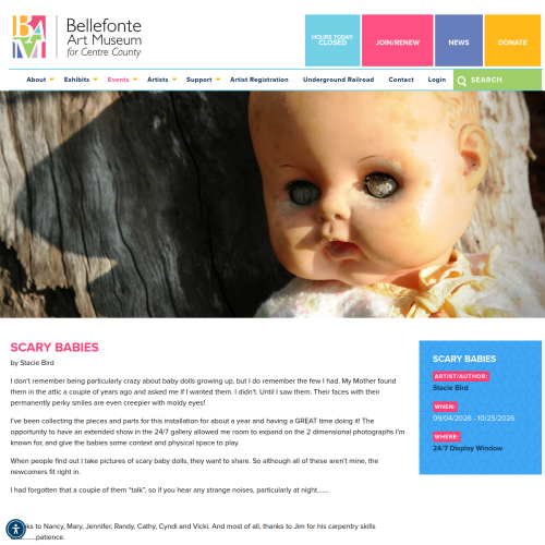 Scary Babies at Bellefonte Art Museum